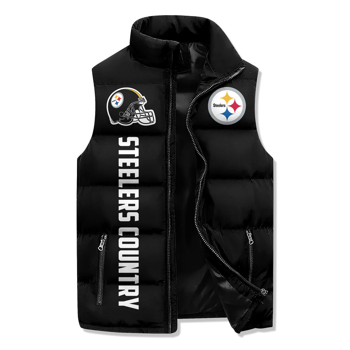Pittsburgh Steelers Premium Sleeveless Puffer Jacket New Collection AZBTSPFJ000033