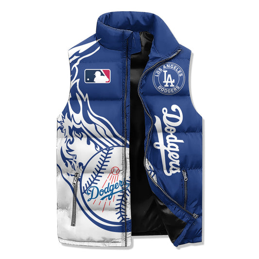Los Angeles Dodgers Premium Sleeveless Puffer Jacket New Collection AZBTSPFJ000073