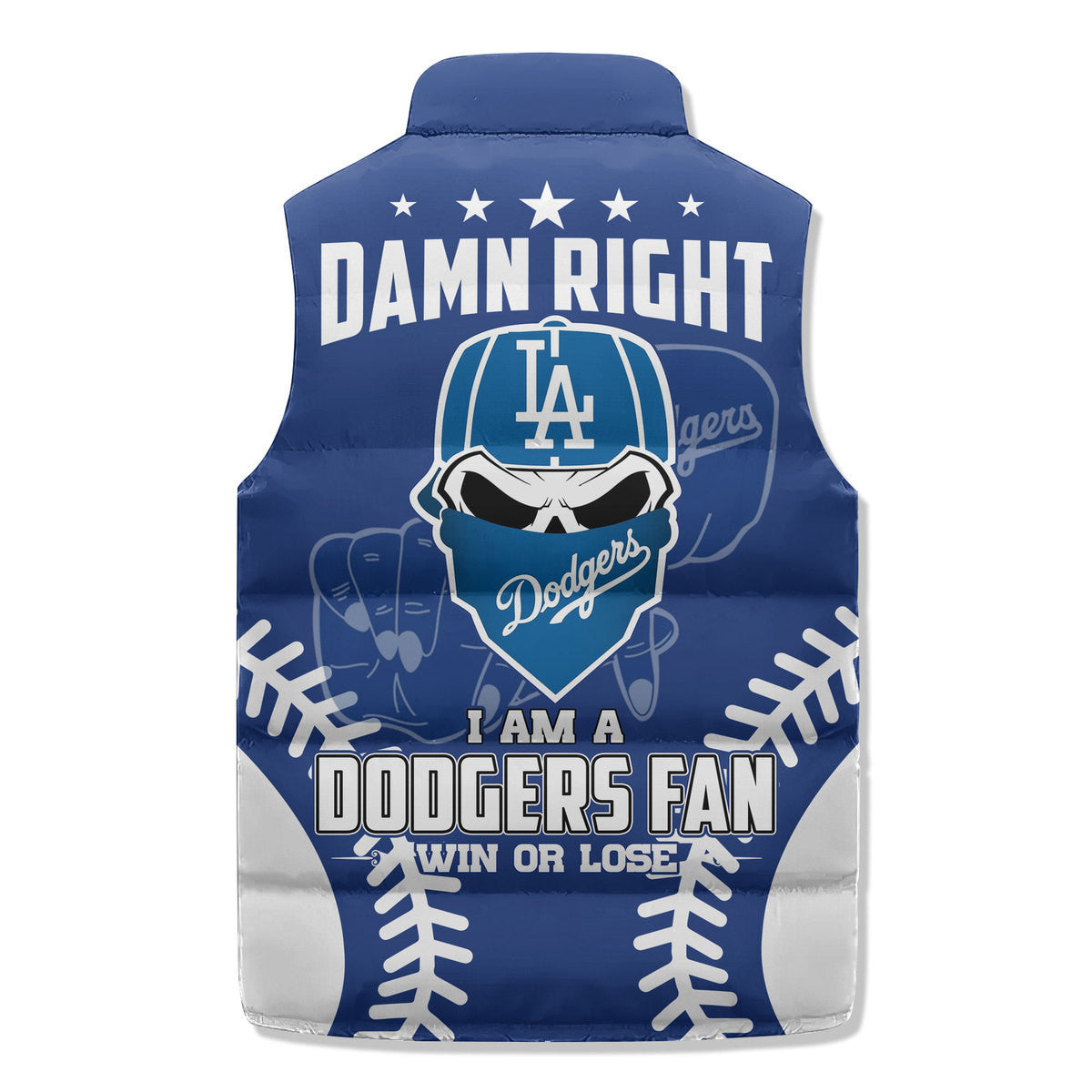 Los Angeles Dodgers Premium Sleeveless Puffer Jacket New Collection AZBTSPFJ000073