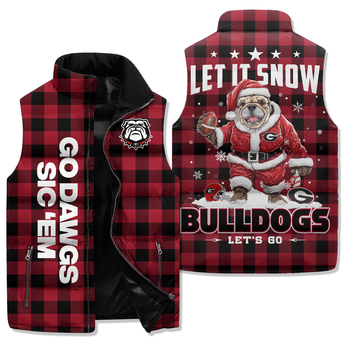 Georgia Bulldogs Premium Sleeveless Puffer Jacket New Collection AZBTSPFJ000061