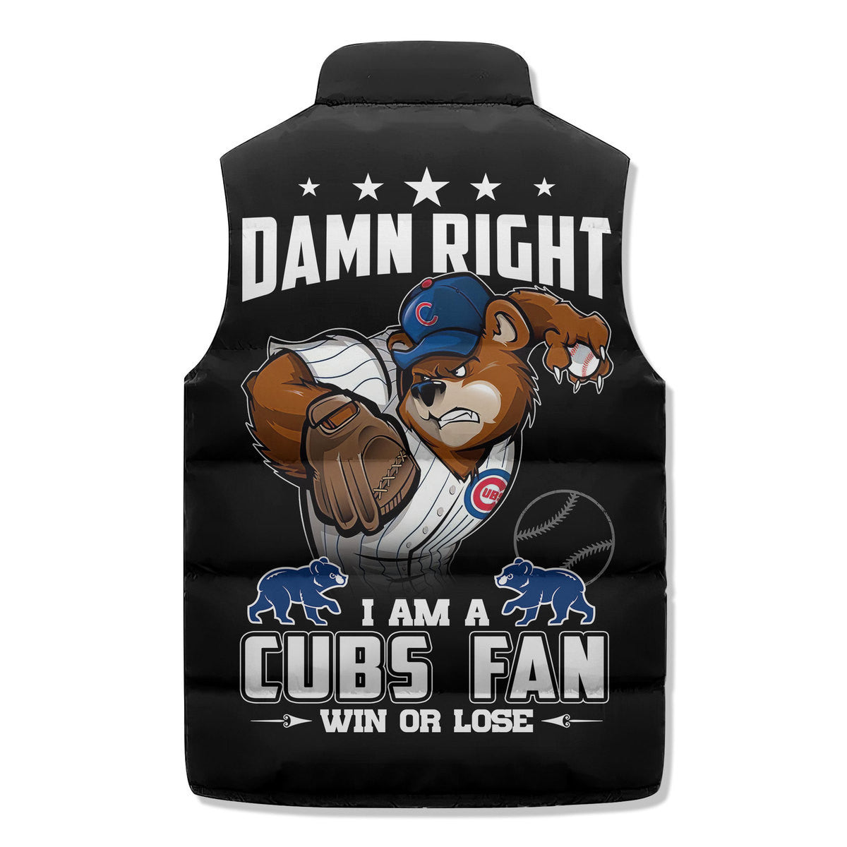 Chicago Cubs Premium Sleeveless Puffer Jacket New Collection AZBTSPFJ000075