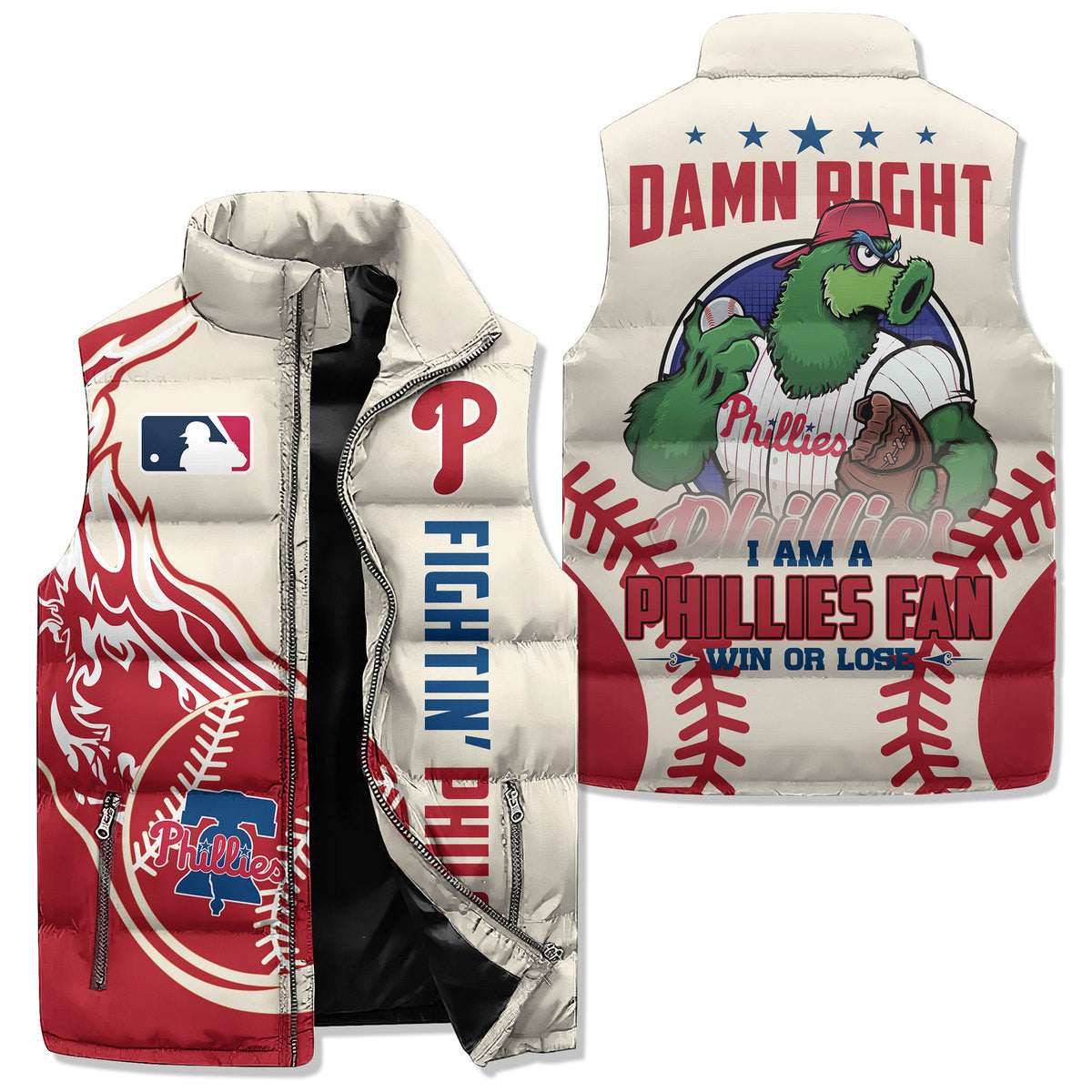 Philadelphia Phillies Premium Sleeveless Puffer Jacket New Collection AZBTSPFJ000074