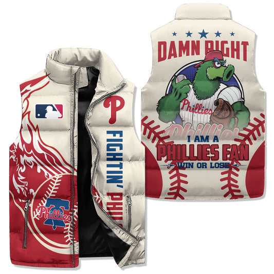 Philadelphia Phillies Premium Sleeveless Puffer Jacket New Collection AZBTSPFJ000074