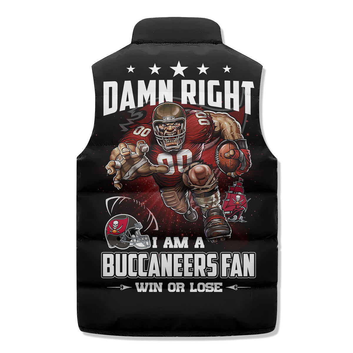 Tampa Bay Buccaneers Premium Sleeveless Puffer Jacket New Collection AZBTSPFJ000037