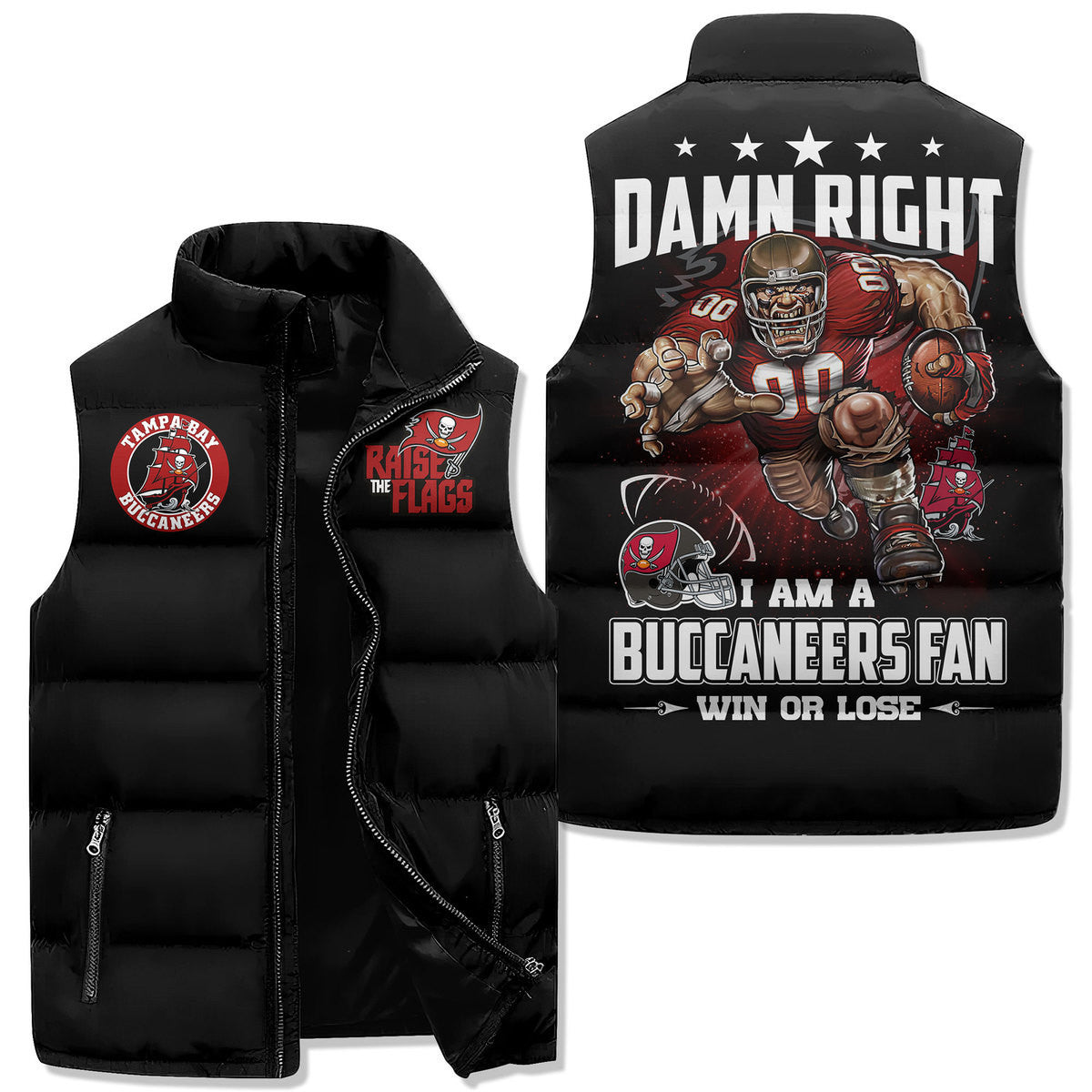 Tampa Bay Buccaneers Premium Sleeveless Puffer Jacket New Collection AZBTSPFJ000037