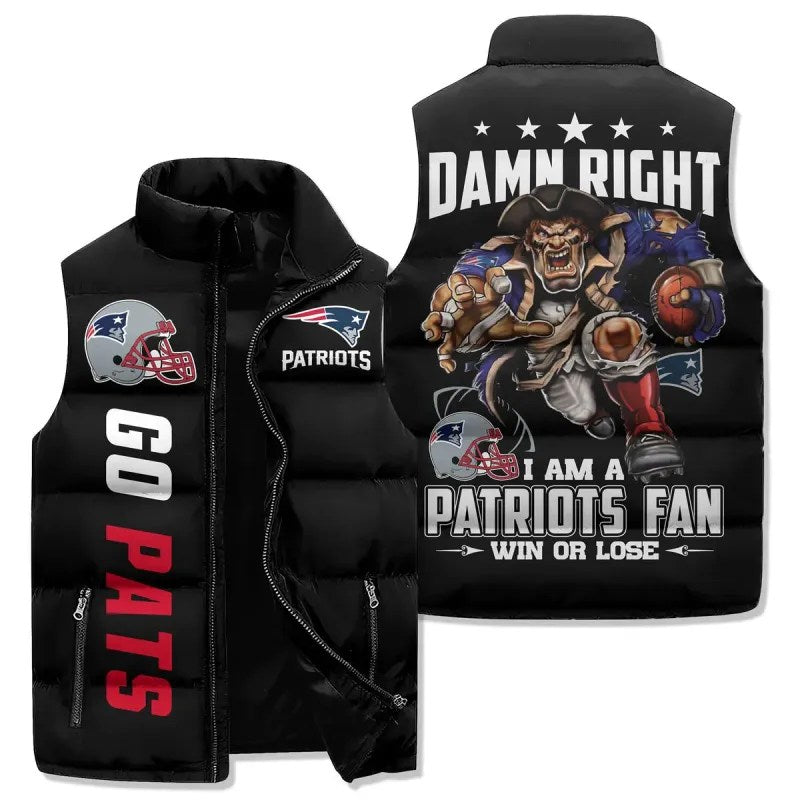 New England Patriots  Premium Sleeveless Puffer Jacket New Collection AZBTSPFJ000038