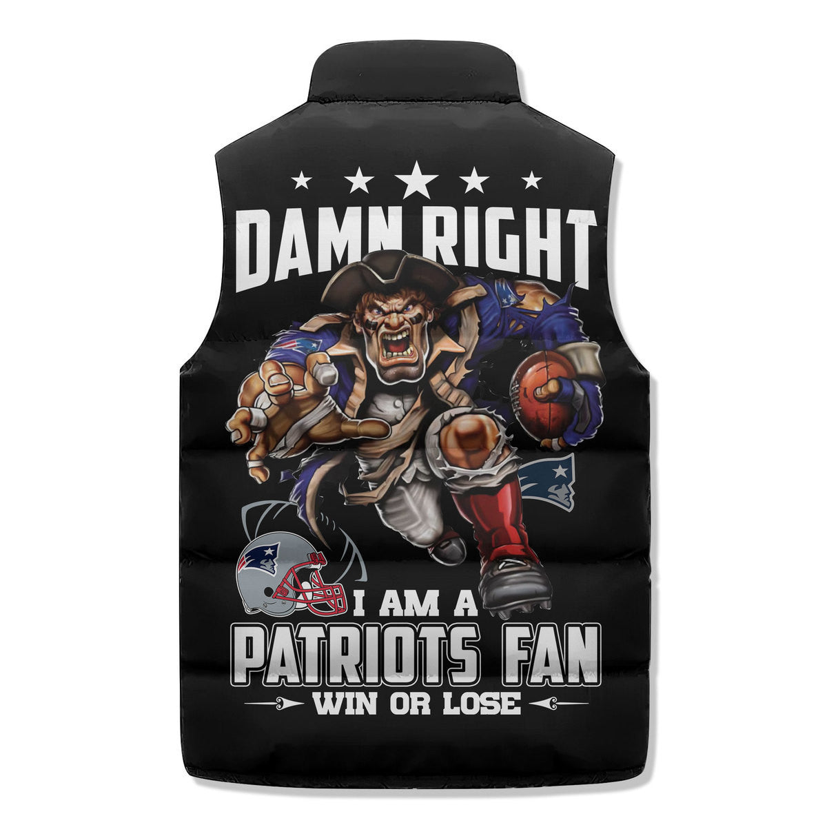 New England Patriots  Premium Sleeveless Puffer Jacket New Collection AZBTSPFJ000038