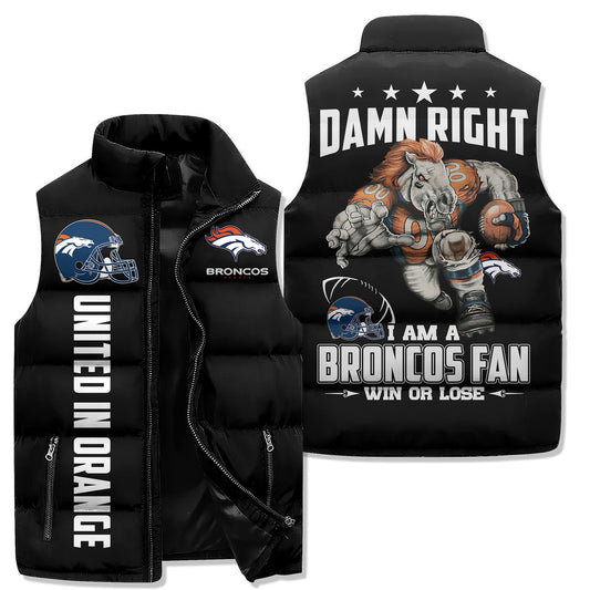 Denver Broncos Premium Sleeveless Puffer Jacket New Collection AZBTSPFJ000039