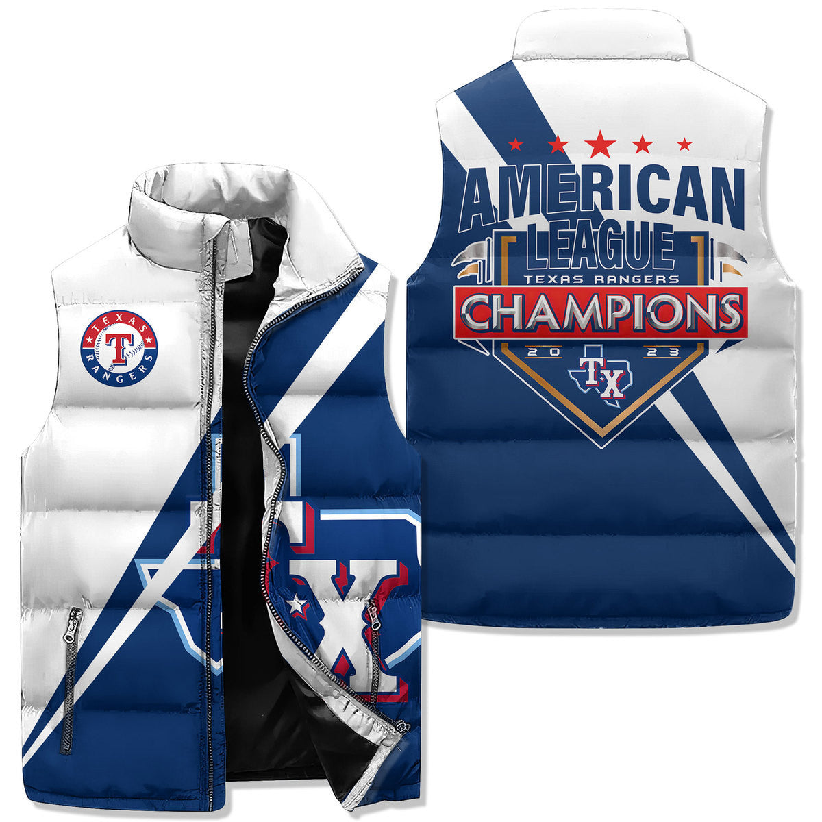 Texas Rangers Premium Sleeveless Puffer Jacket New Collection AZBTSPFJ000077