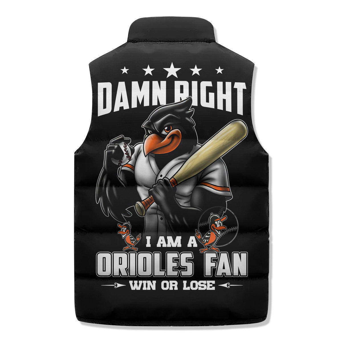 Baltimore Orioles Premium Sleeveless Puffer Jacket New Collection AZBTSPFJ000078