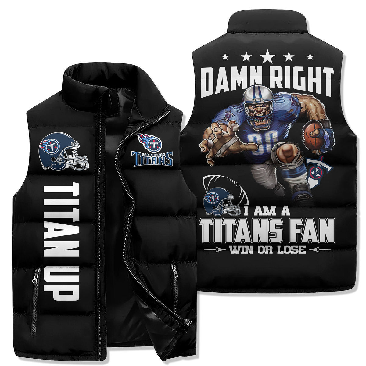Tennessee Titans Premium Sleeveless Puffer Jacket New Collection AZBTSPFJ000043