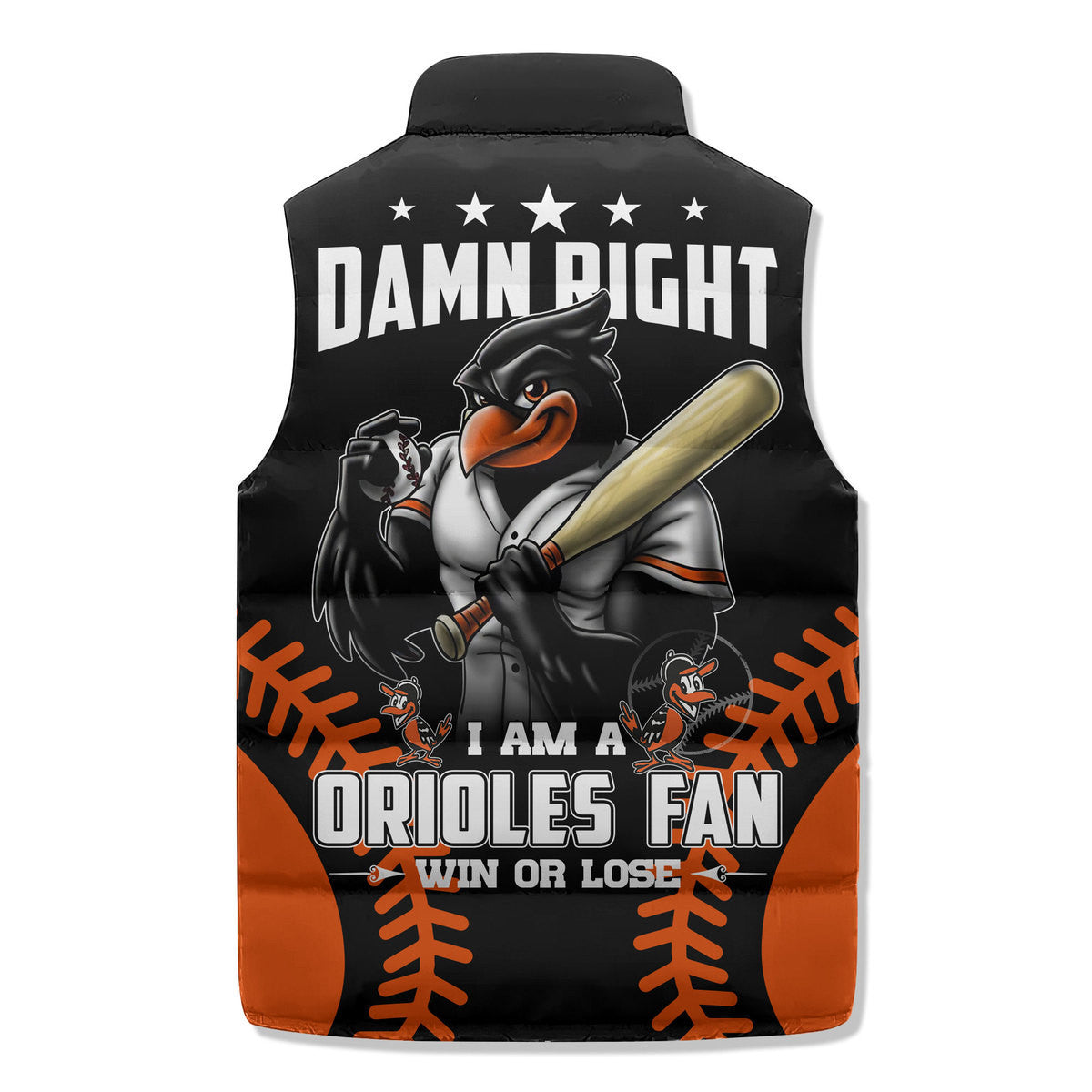 Baltimore Orioles Premium Sleeveless Puffer Jacket New Collection AZBTSPFJ000079