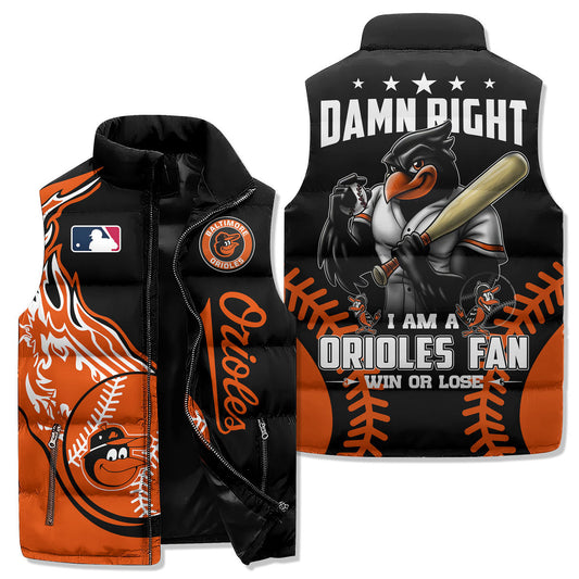 Baltimore Orioles Premium Sleeveless Puffer Jacket New Collection AZBTSPFJ000079