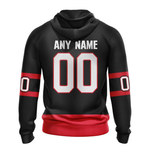 Ottawa Senators New Thicken Hoodie Personalized Letters Number AZBTCMHD000124