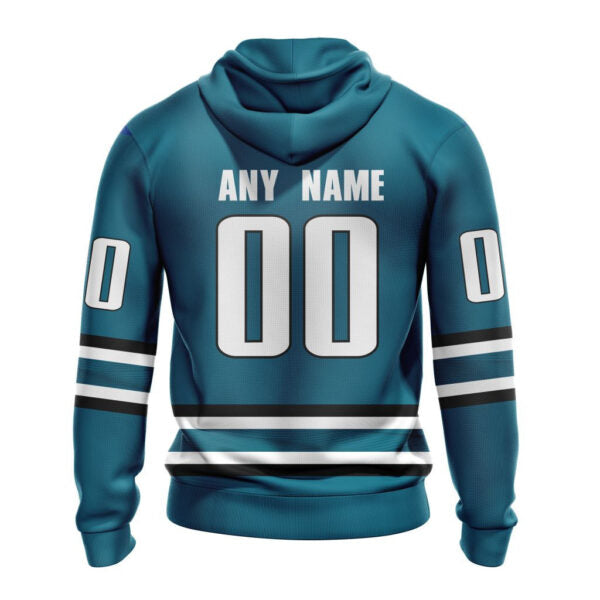 San Jose Sharks New Thicken Hoodie Personalized Letters Number AZBTCMHD000121