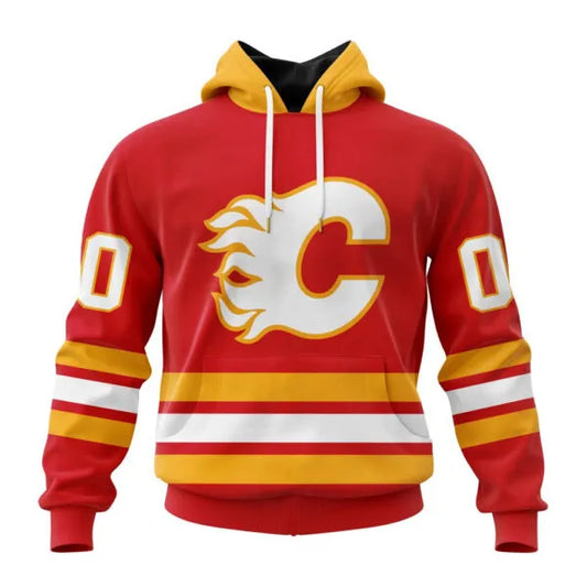 Calgary Flames New Thicken Hoodie Personalized Letters Number AZBTCMHD000141