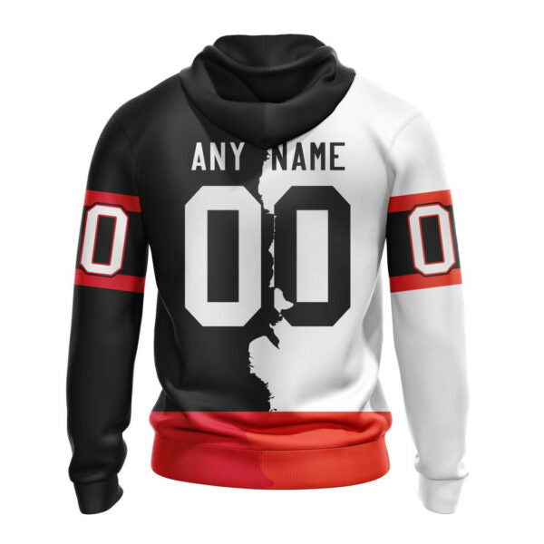 Ottawa Senators New Thicken Hoodie Personalized Letters Number AZBTCMHD000108