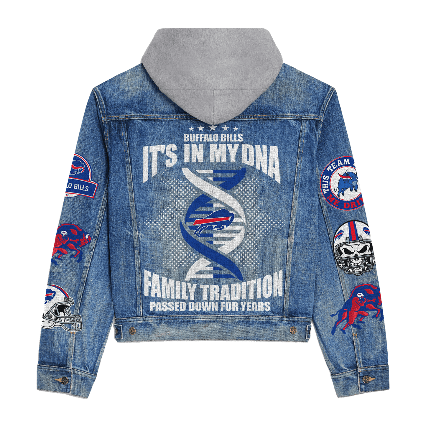 Buffalo Bills  Premium Hooded Denim Jacket New Collection AZBTHDJ000053
