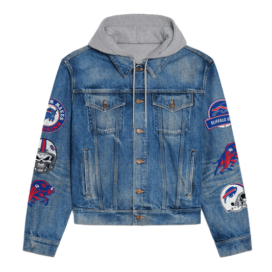 Buffalo Bills  Premium Hooded Denim Jacket New Collection AZBTHDJ000053