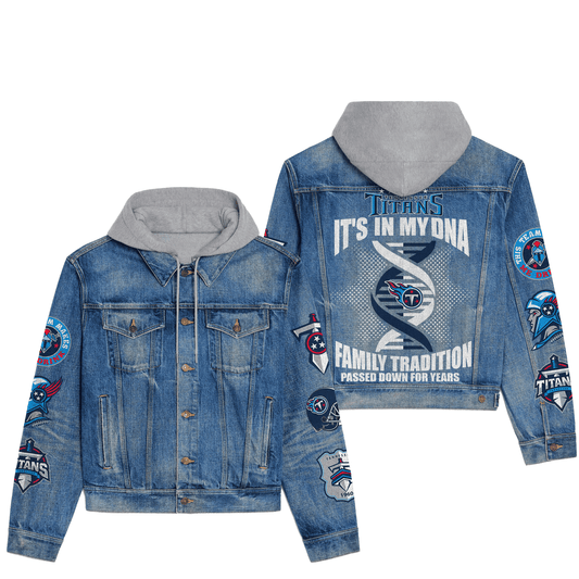 Tennessee Titans  Premium Hooded Denim Jacket New Collection AZBTHDJ000061