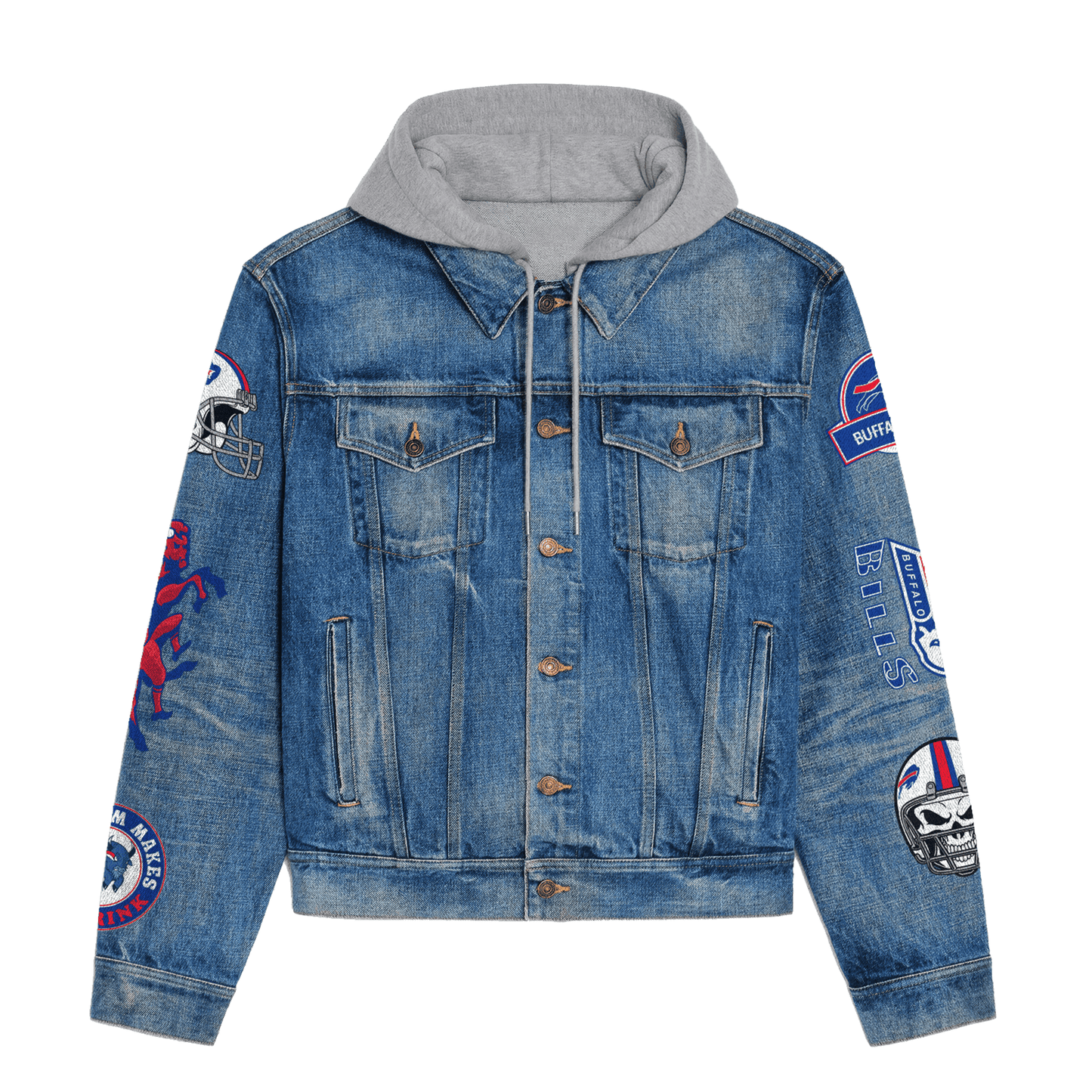 Buffalo Bills  Premium Hooded Denim Jacket New Collection AZBTHDJ000057