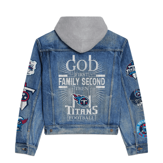 Tennessee Titans  Premium Hooded Denim Jacket New Collection AZBTHDJ000060