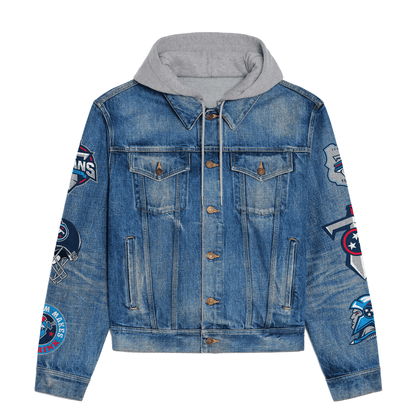 Tennessee Titans  Premium Hooded Denim Jacket New Collection AZBTHDJ000060