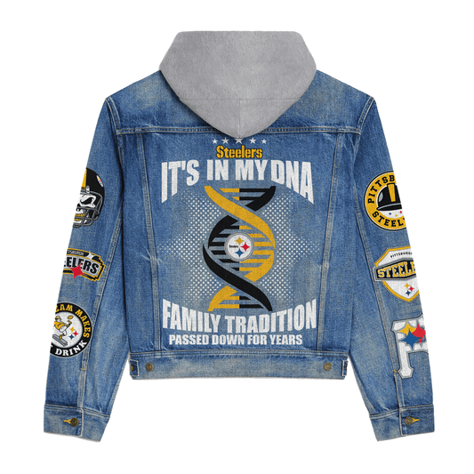 Pittsburgh Steelers  Premium Hooded Denim Jacket New Collection AZBTHDJ000059