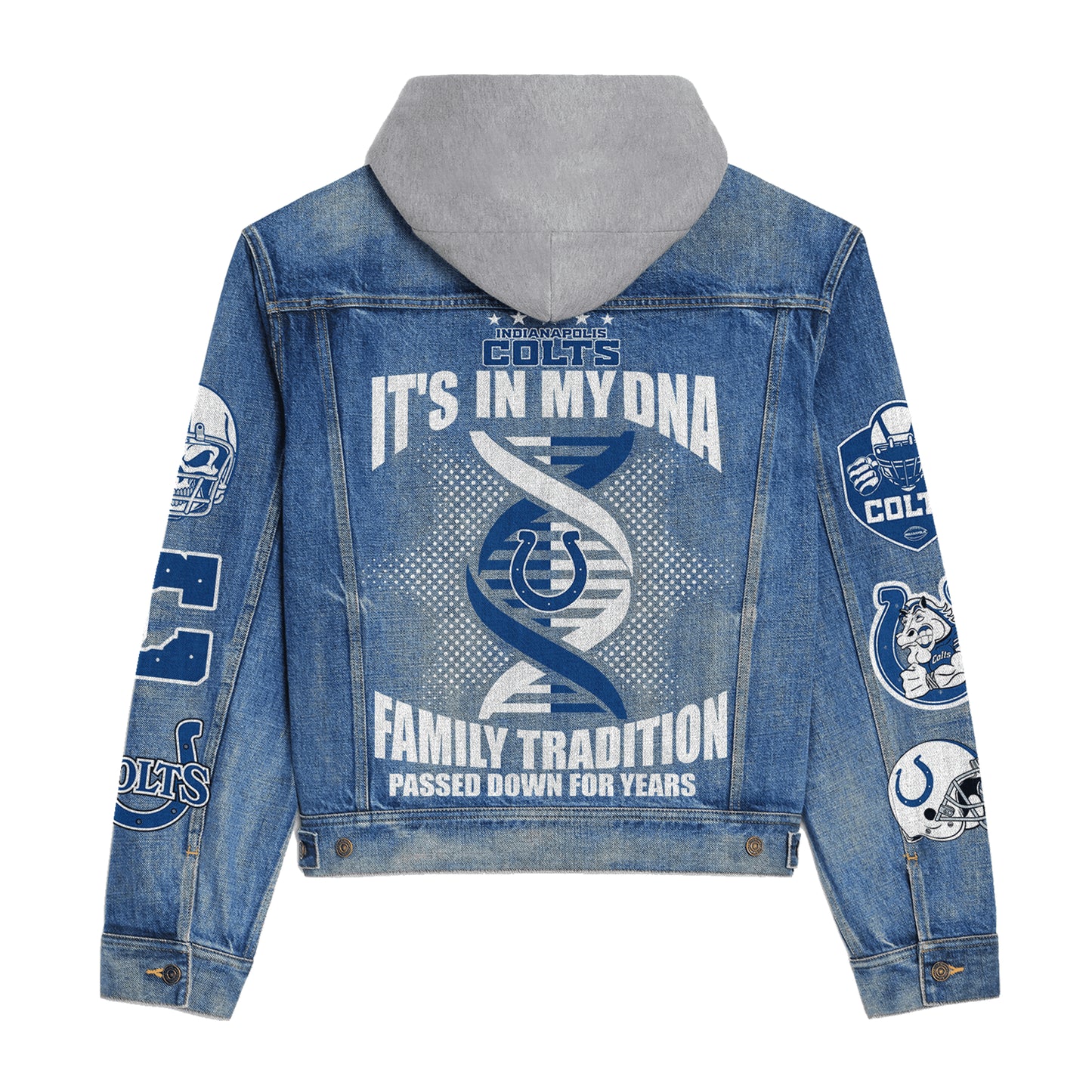 Indianapolis Colts  Premium Hooded Denim Jacket New Collection AZBTHDJ000064