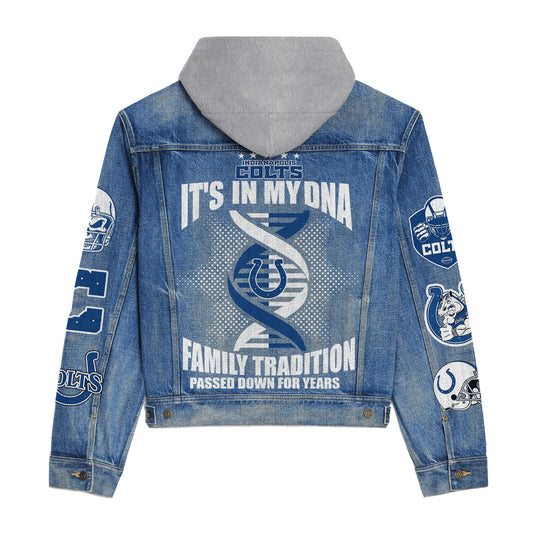 Indianapolis Colts  Premium Hooded Denim Jacket New Collection AZBTHDJ000064