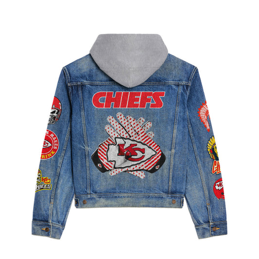 Kansas City Chiefs  Premium Hooded Denim Jacket New Collection AZBTHDJ000076