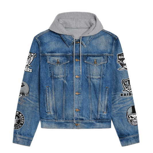 Las Vegas Raiders  Premium Hooded Denim Jacket New Collection AZBTHDJ000018
