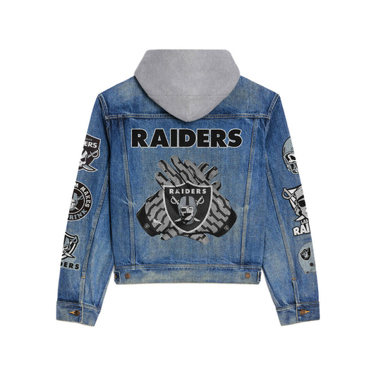 Las Vegas Raiders  Premium Hooded Denim Jacket New Collection AZBTHDJ000019