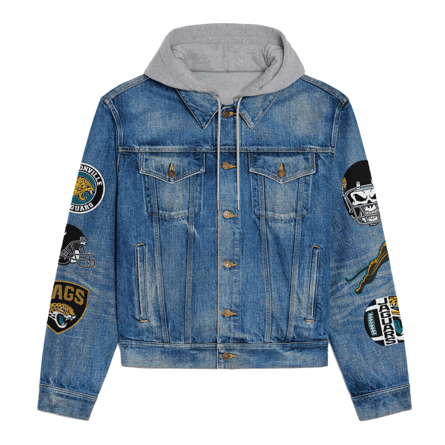 Jacksonville Jaguars  Premium Hooded Denim Jacket New Collection AZBTHDJ000022