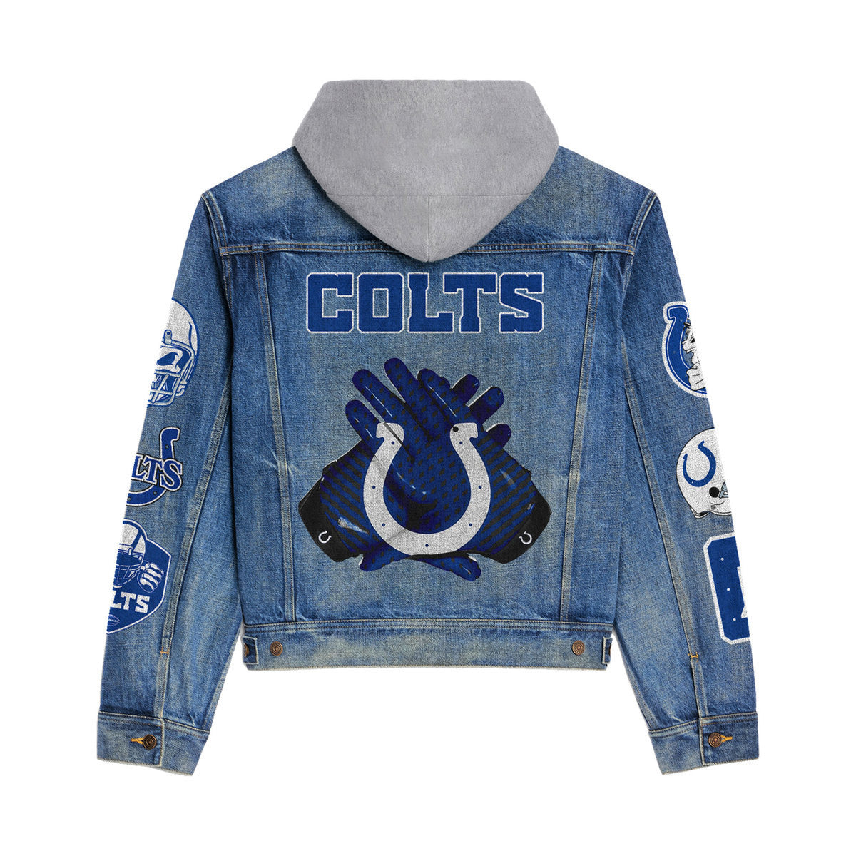 Indianapolis Colts  Premium Hooded Denim Jacket New Collection AZBTHDJ000026