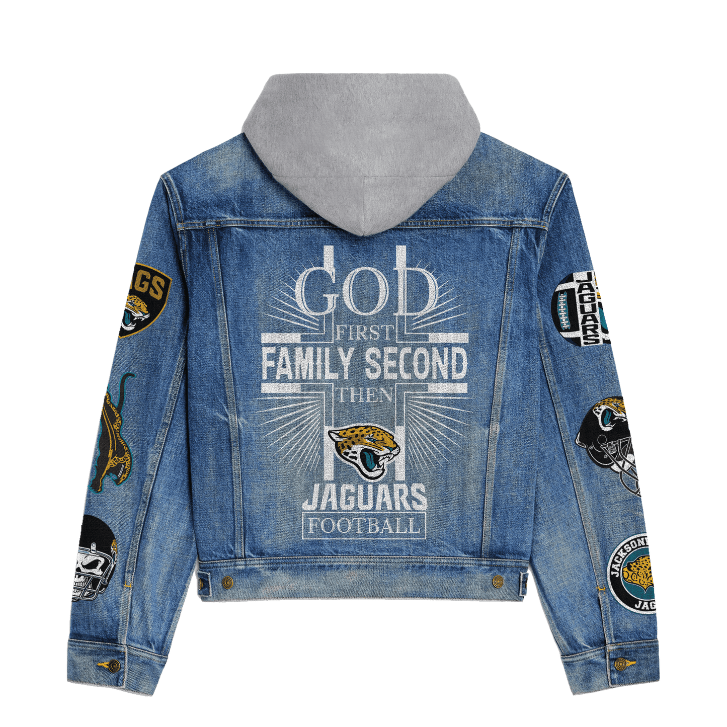 Jacksonville Jaguars  Premium Hooded Denim Jacket New Collection AZBTHDJ000028