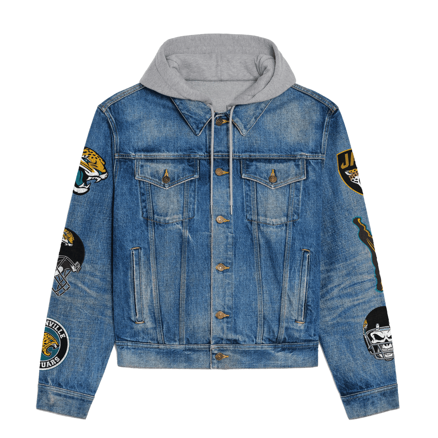 Jacksonville Jaguars  Premium Hooded Denim Jacket New Collection AZBTHDJ000028