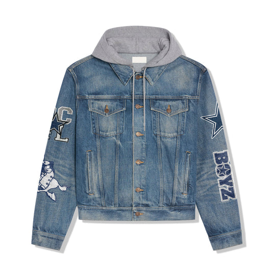 Dallas Cowboys Premium Hooded Denim Jacket New Collection AZBTHDJ000009
