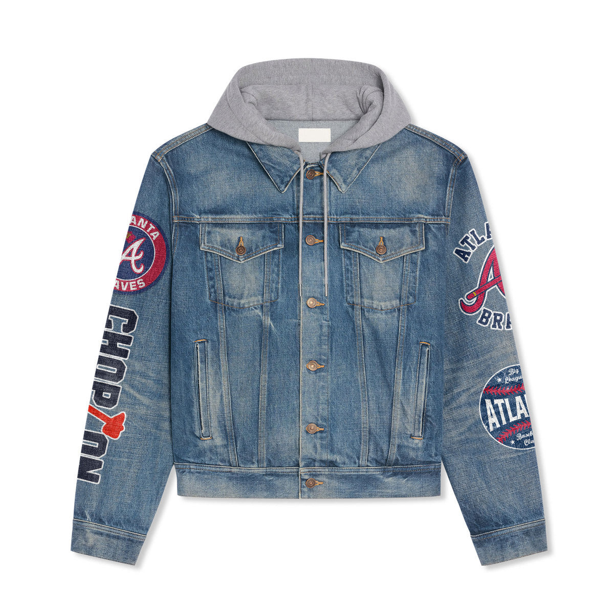 Aanta Braves Premium Hooded Denim Jacket New Collection AZBTHDJ000539