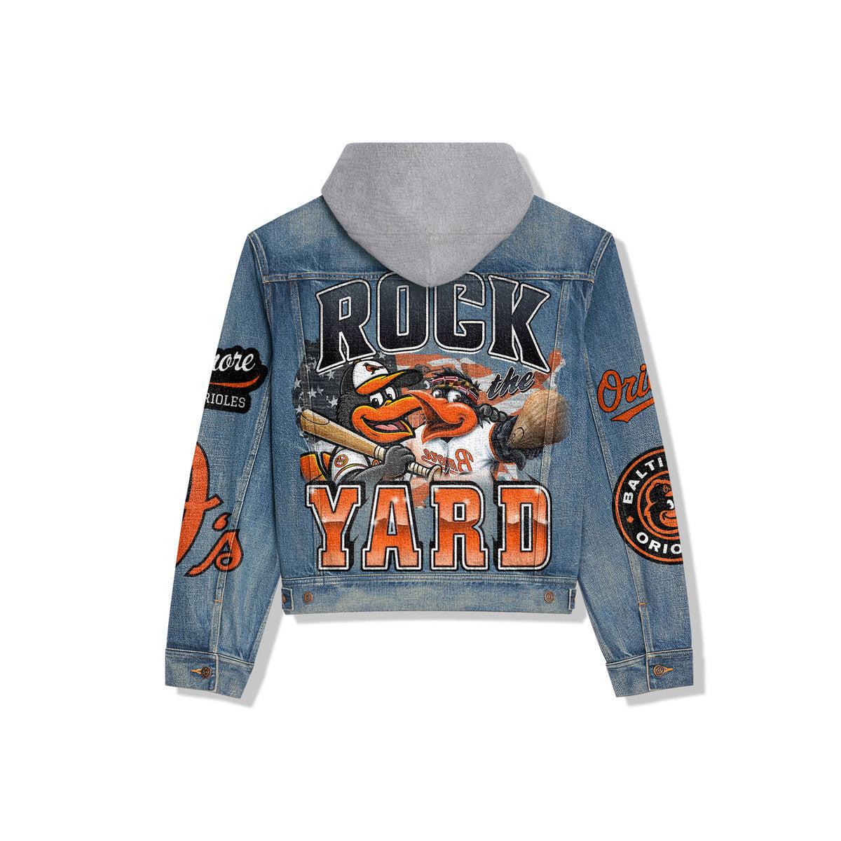 Baltimore Orioles Premium Hooded Denim Jacket New Collection AZBTHDJ000540