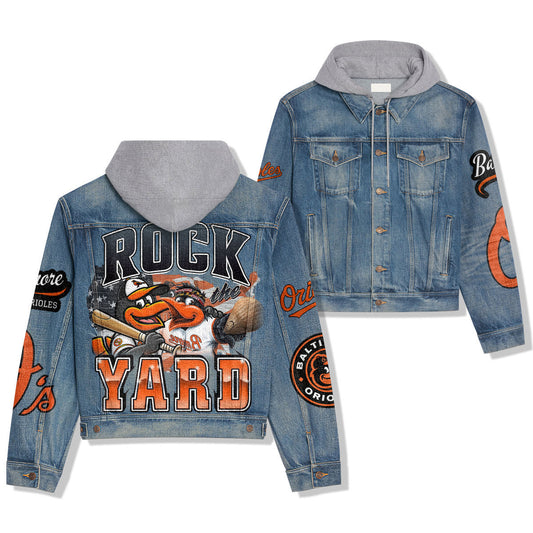 Baltimore Orioles Premium Hooded Denim Jacket New Collection AZBTHDJ000540