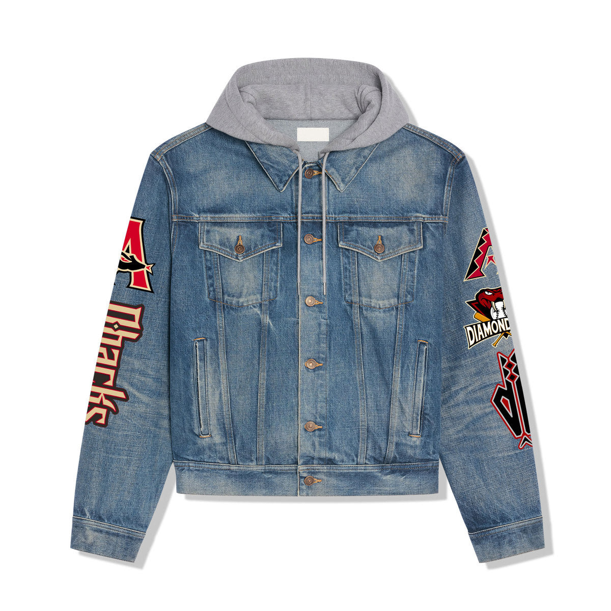 Arizona Diamondbacks Premium Hooded Denim Jacket New Collection AZBTHDJ000532