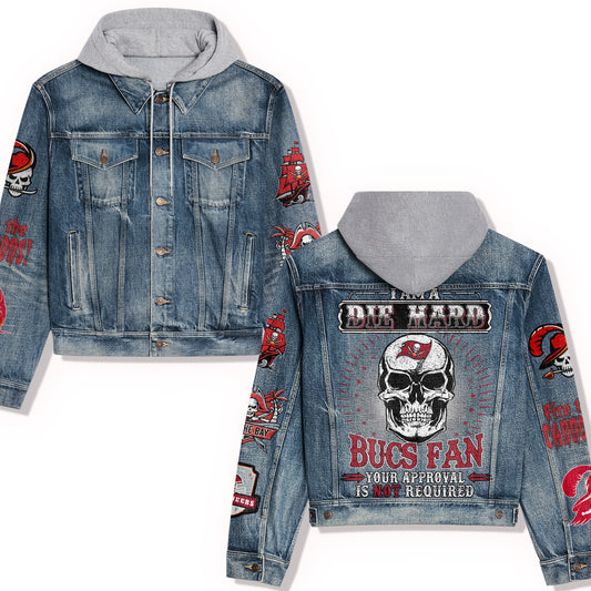 Tampa Bay Buccaneers Premium Hooded Denim Jacket New Collection AZBTHDJ000082