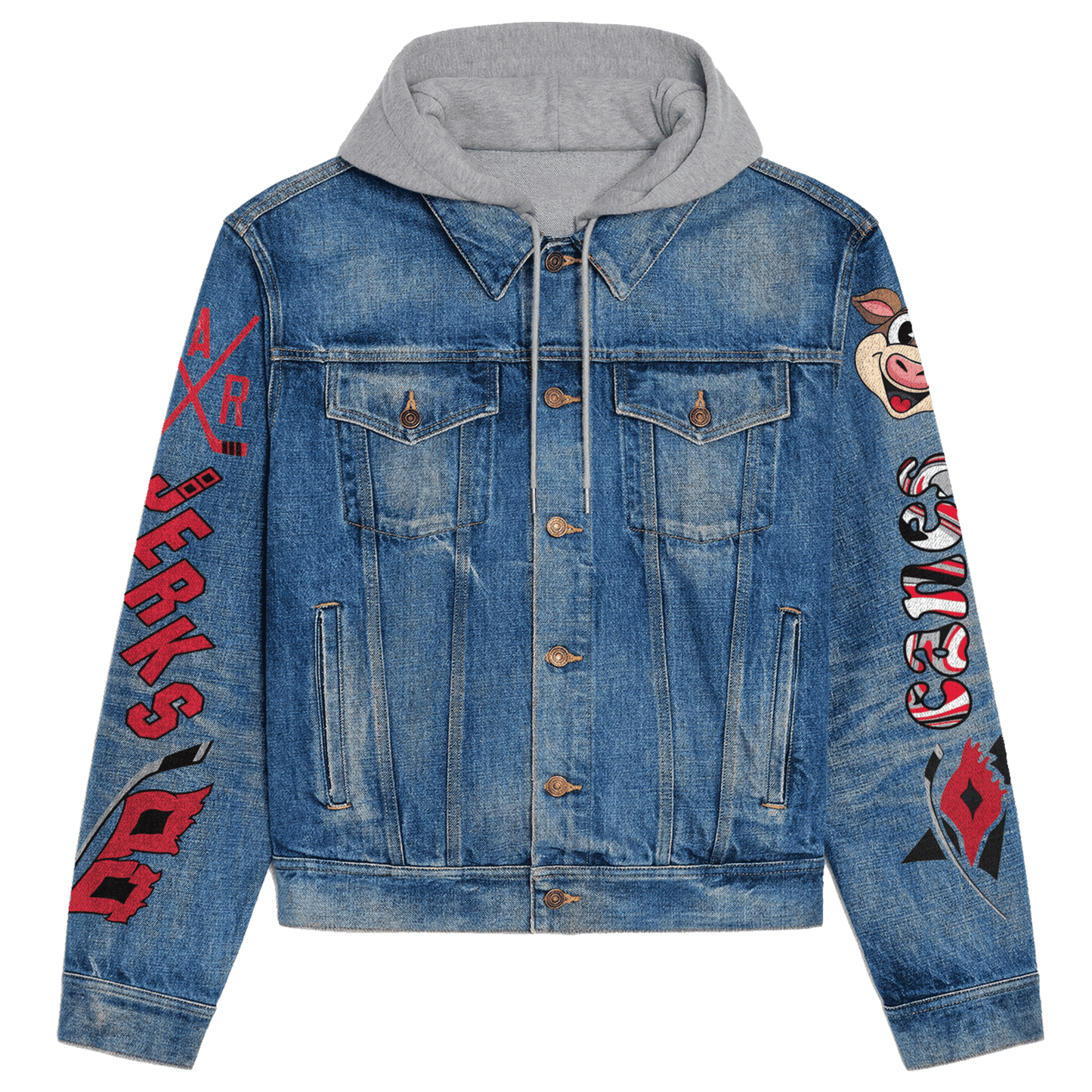 Carolina Hurricanes Premium Hooded Denim Jacket New Collection AZBTHDJ000247