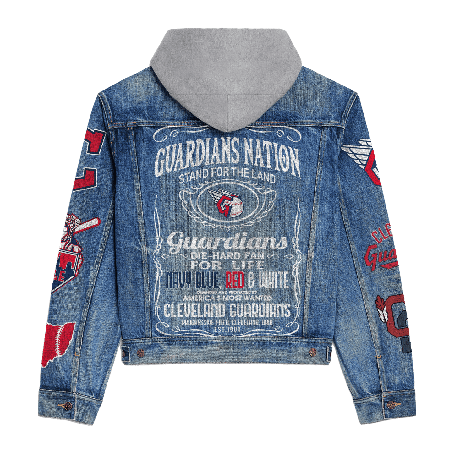 Clevend Guardians Premium Hooded Denim Jacket New Collection AZBTHDJ000542
