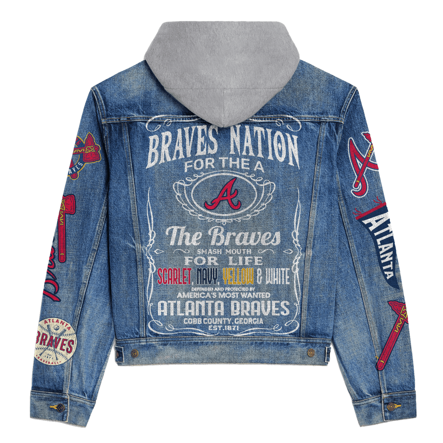 Aanta Braves Premium Hooded Denim Jacket New Collection AZBTHDJ000543