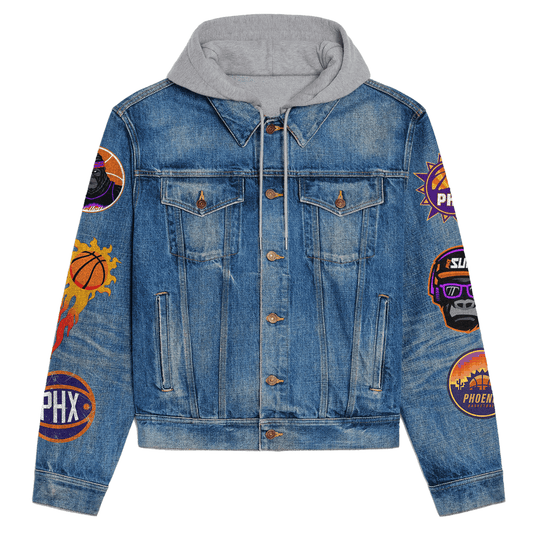 Phoenix Suns Premium Hooded Denim Jacket New Collection  AZBTHDJ000291
