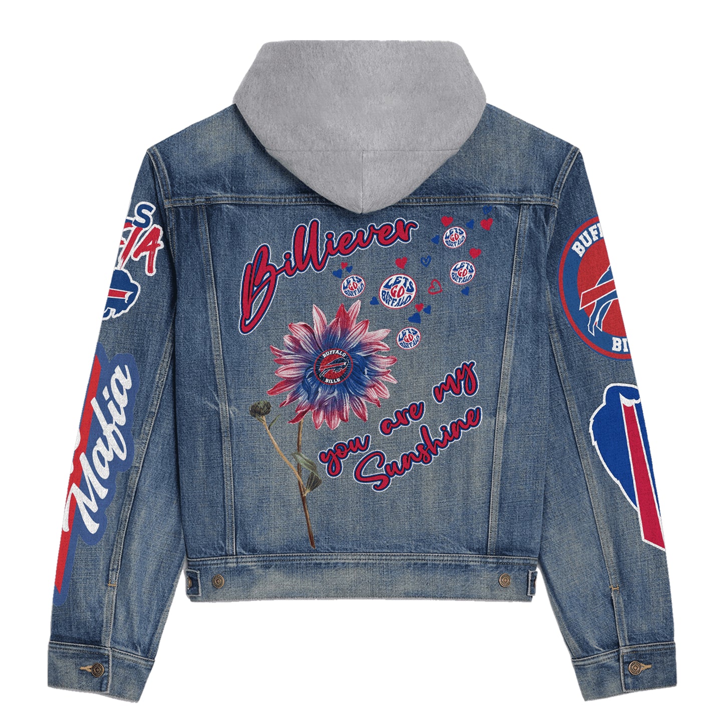 Buffalo Bills Premium Hooded Denim Jacket New Collection AZBTHDJ000236