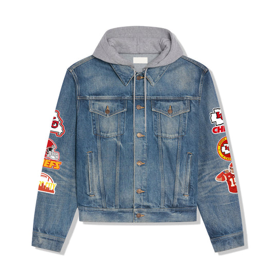Kansas City Chiefs Premium Hooded Denim Jacket New Collection AZBTHDJ000006