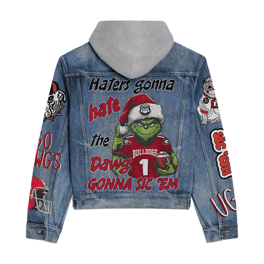 Georgia Bulldogs Premium Hooded Denim Jacket New Collection AZBTHDJ000348